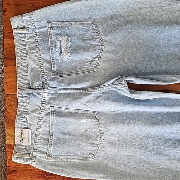 Papaya Women's High-Rise Mom Distressed Denim Pants Size 11 - Picture 8 of 12